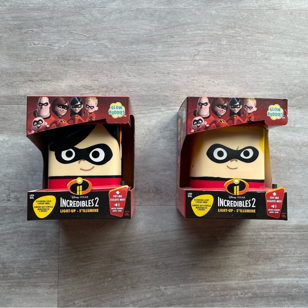 NWB Sterno Home Glow Buddies DIS67VL135 Incredibles 2 Violet Night light